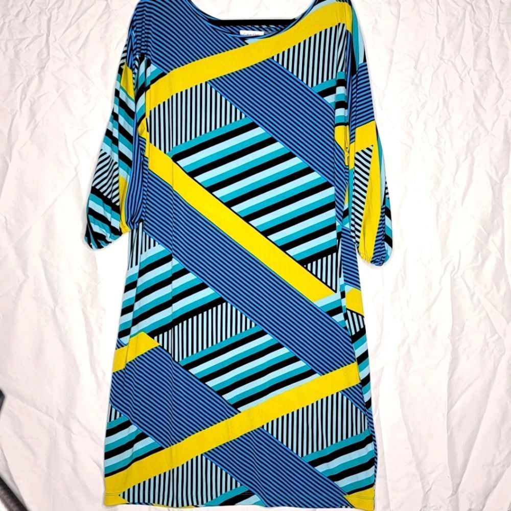 Calvin Klein Plus Size Multi-Colored‎ Dress Size 18W. #169